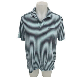 Vineyard Vines Edgartown Polo Large Striped Short Sleeve Pima Cotton 7-35